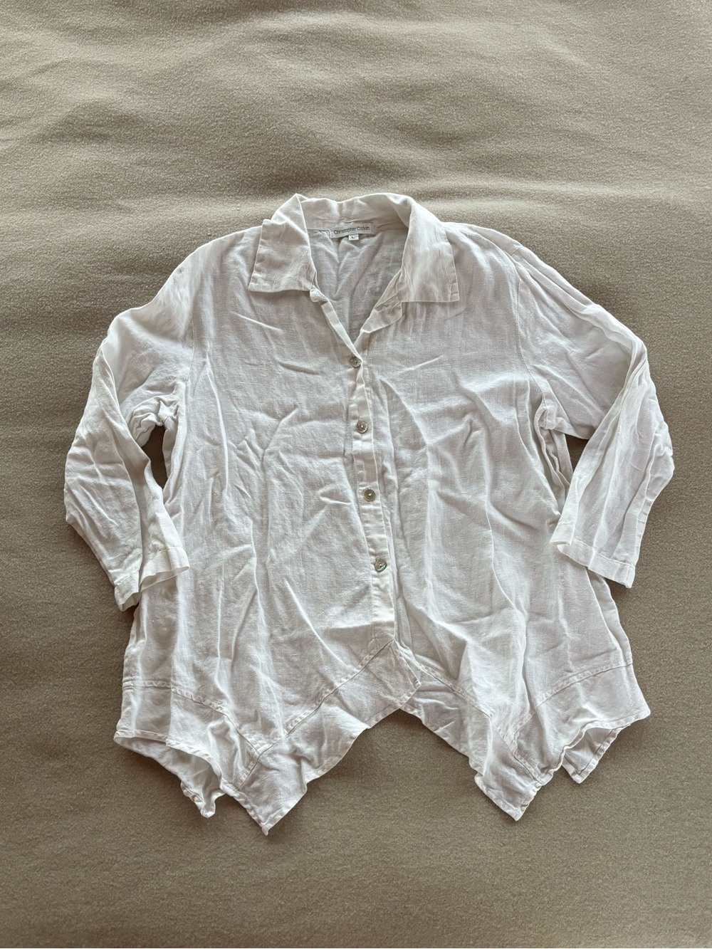 Vintage Avant-Garde Linen Button Down